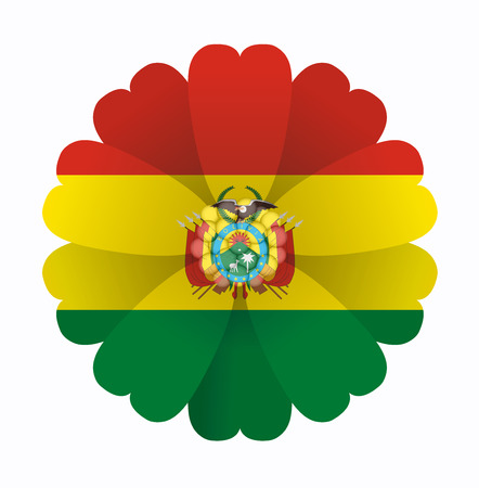 illustration of flower Flag Boliviaのイラスト素材