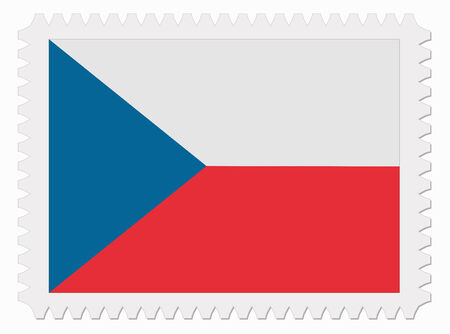illustration Czech flag stampのイラスト素材