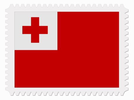 illustration Tonga flag stampのイラスト素材