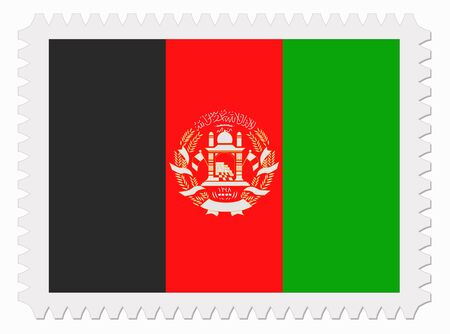 illustration Afghanistan flag stampのイラスト素材
