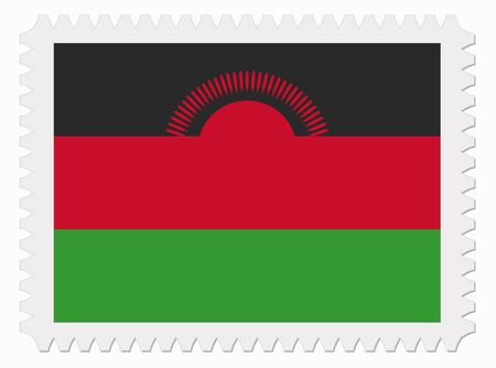 illustration Malawi flag stampのイラスト素材