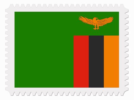 illustration Zambia flag stampのイラスト素材