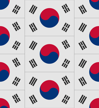 Flag South Korea texture vector illustrationのイラスト素材