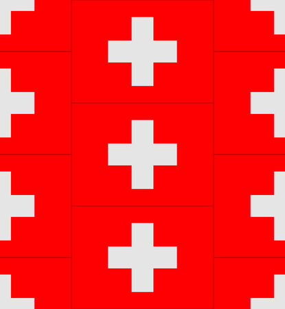 Flag Switzerland texture vector illustrationのイラスト素材