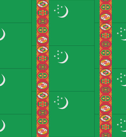 Flag Turkmenistan texture vector illustrationのイラスト素材