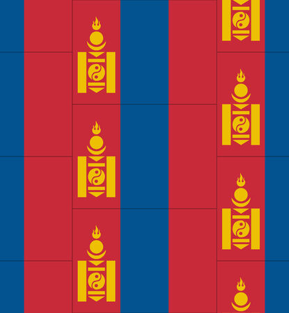 Flag Mongolia texture vector illustrationのイラスト素材