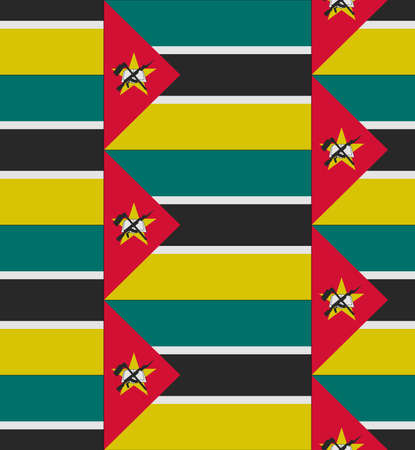 Flag Mozambique texture vector illustrationのイラスト素材
