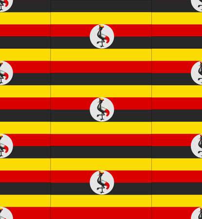 Flag Uganda texture vector illustrationのイラスト素材