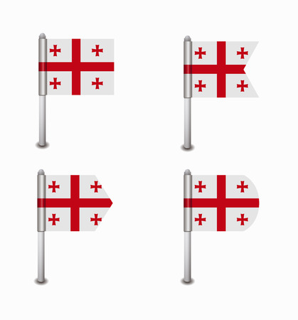 design set of four flags Georgiaのイラスト素材