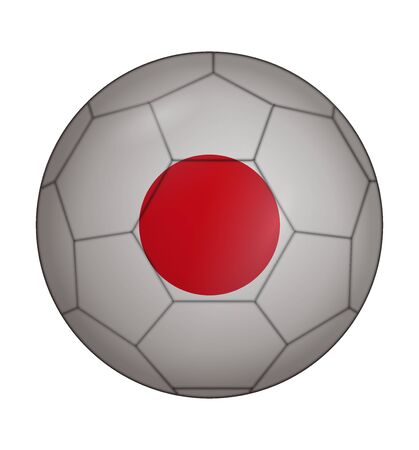 design soccer ball flag of Japanのイラスト素材