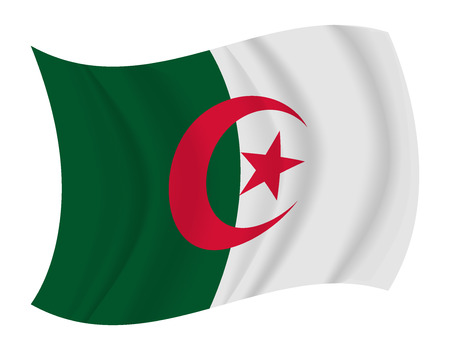design Algeria flag waving vectorのイラスト素材