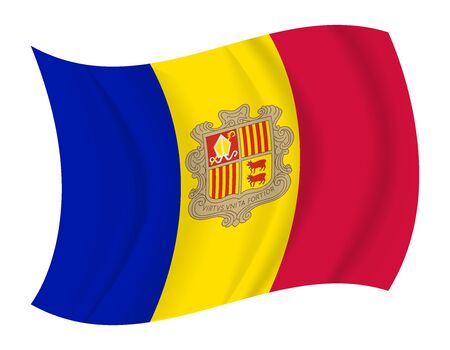 design Andorra flag waving vectorのイラスト素材