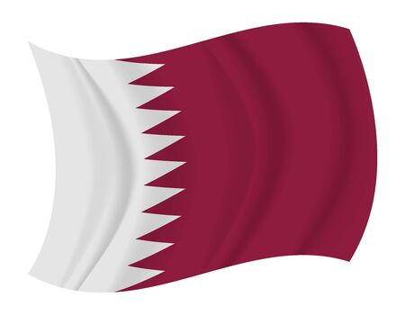 design Qatar flag waving vectorのイラスト素材