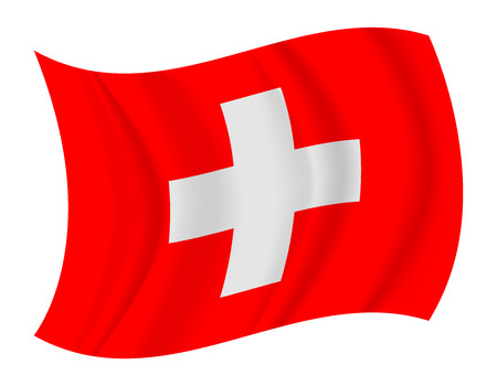 design Switzerland flag waving vectorのイラスト素材
