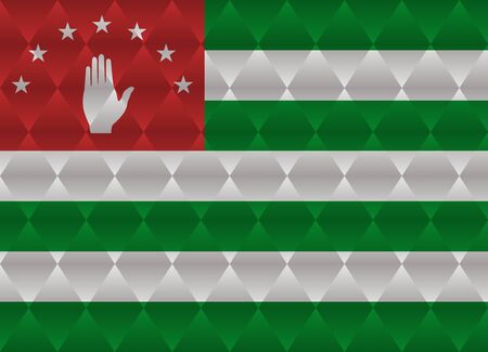 abkhazia low poly flagのイラスト素材