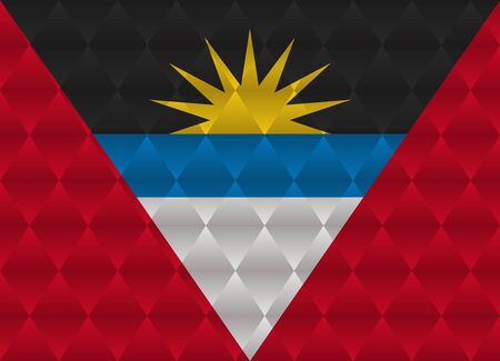 antigua and barbuda low poly flagのイラスト素材
