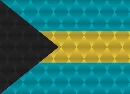 bahamas low poly flagのイラスト素材