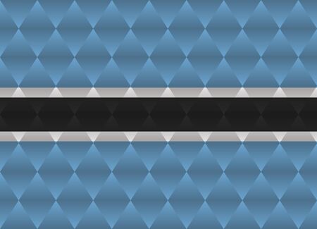 botswana low poly flagのイラスト素材