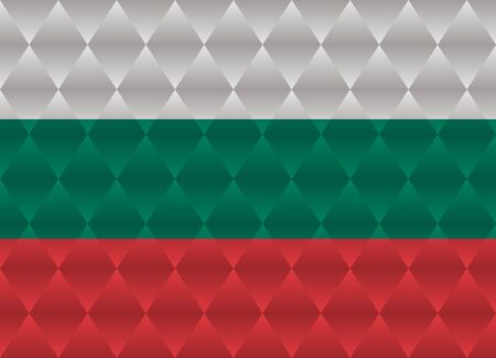 bulgaria low poly flagのイラスト素材