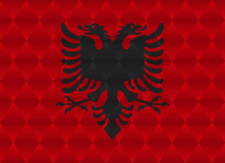 albania low poly flagのイラスト素材