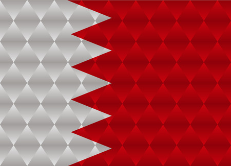 bahrain low poly flagのイラスト素材
