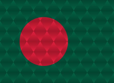 bangladesh low poly flagのイラスト素材