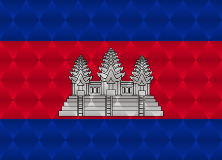 cambodia low poly flagのイラスト素材
