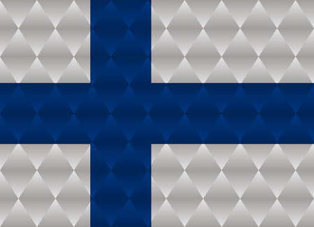 filand low poly flagのイラスト素材