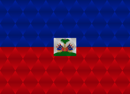 haiti low poly flagのイラスト素材