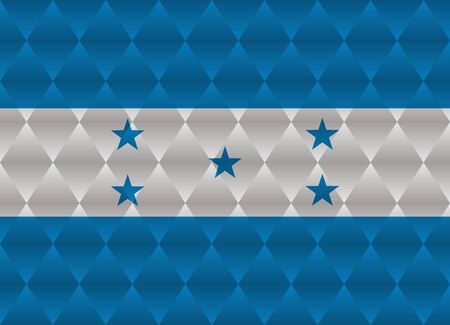 honduras low poly flagのイラスト素材