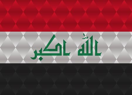 iraq low poly flagのイラスト素材