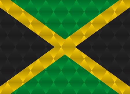 jamaica low poly flagのイラスト素材