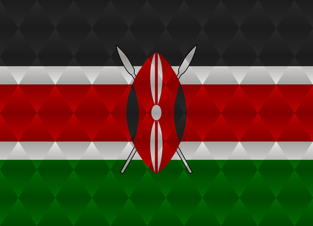 kenya low poly flagのイラスト素材