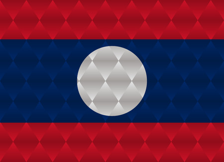 laos low poly flagのイラスト素材