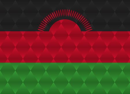 malawi low poly flagのイラスト素材