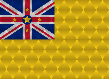 niue low poly flagのイラスト素材