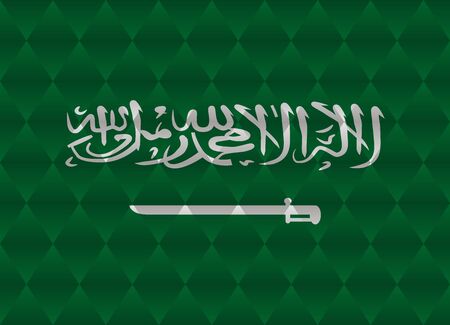 saudi arabia low poly flagのイラスト素材