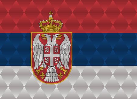 serbia low poly flagのイラスト素材