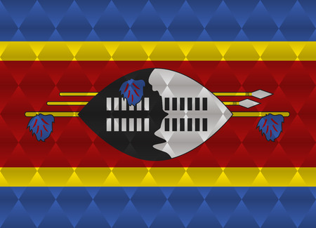 swaziland low poly flagのイラスト素材
