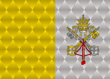 vatican city low poly flagのイラスト素材