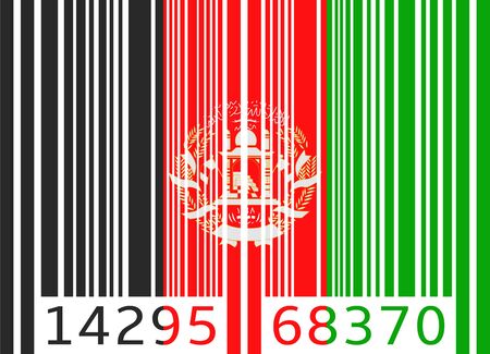 bar code flag afghanistanのイラスト素材