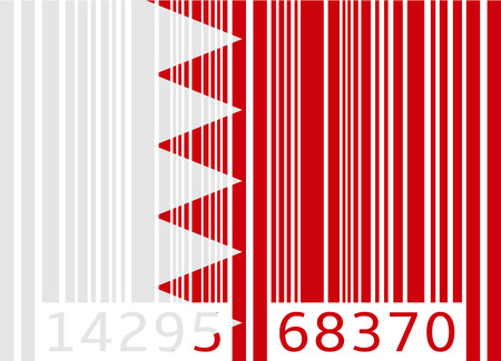 bar code flag bahrainのイラスト素材