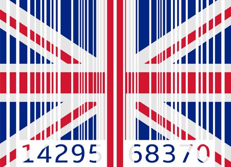 bar code flag united kingdomのイラスト素材