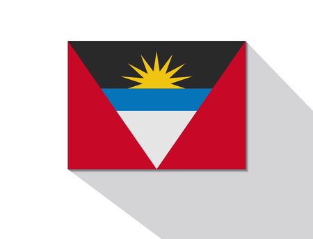 antigua and barbuda long shadow flagのイラスト素材