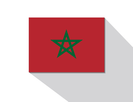 morocco long shadow flagのイラスト素材