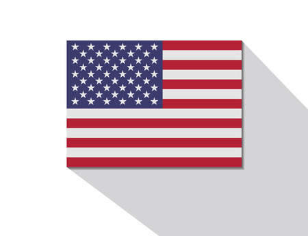 united states long shadow flagのイラスト素材