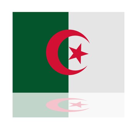 reflection flag algeriaのイラスト素材