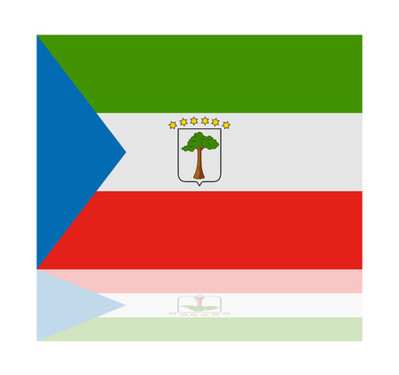 reflection flag equatorial guineaのイラスト素材