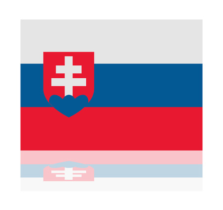 reflection flag slovakiaのイラスト素材