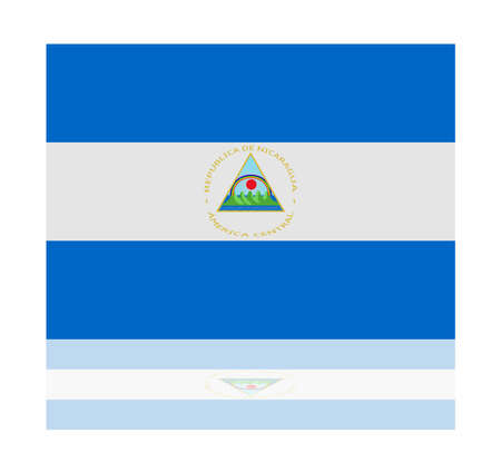 reflection flag nicaraguaのイラスト素材